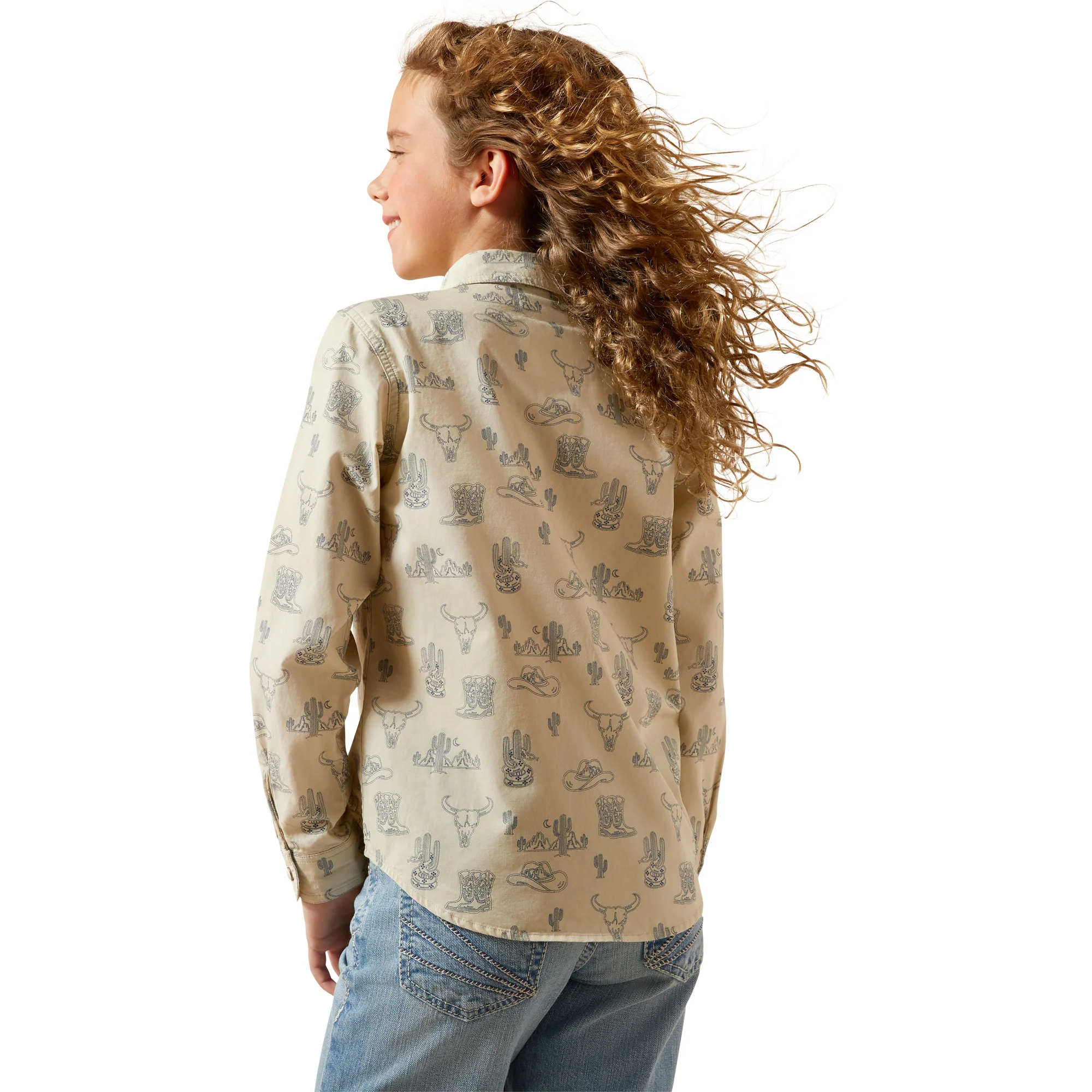 Ariat Girls Mila Long Sleeve Shirt Shirt - Image 2