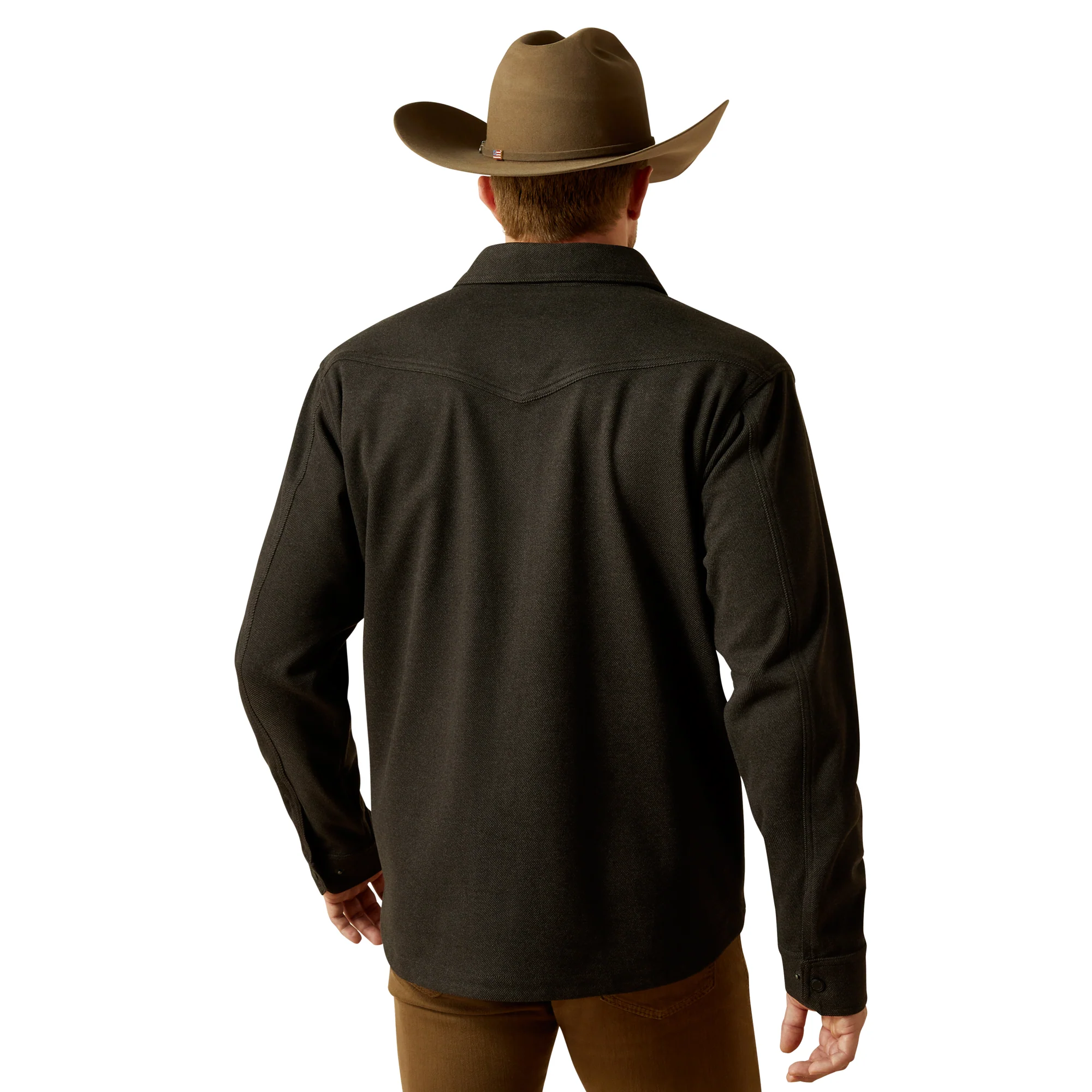 Ariat Mens Black Cattleman Shirt Jacket - Image 2