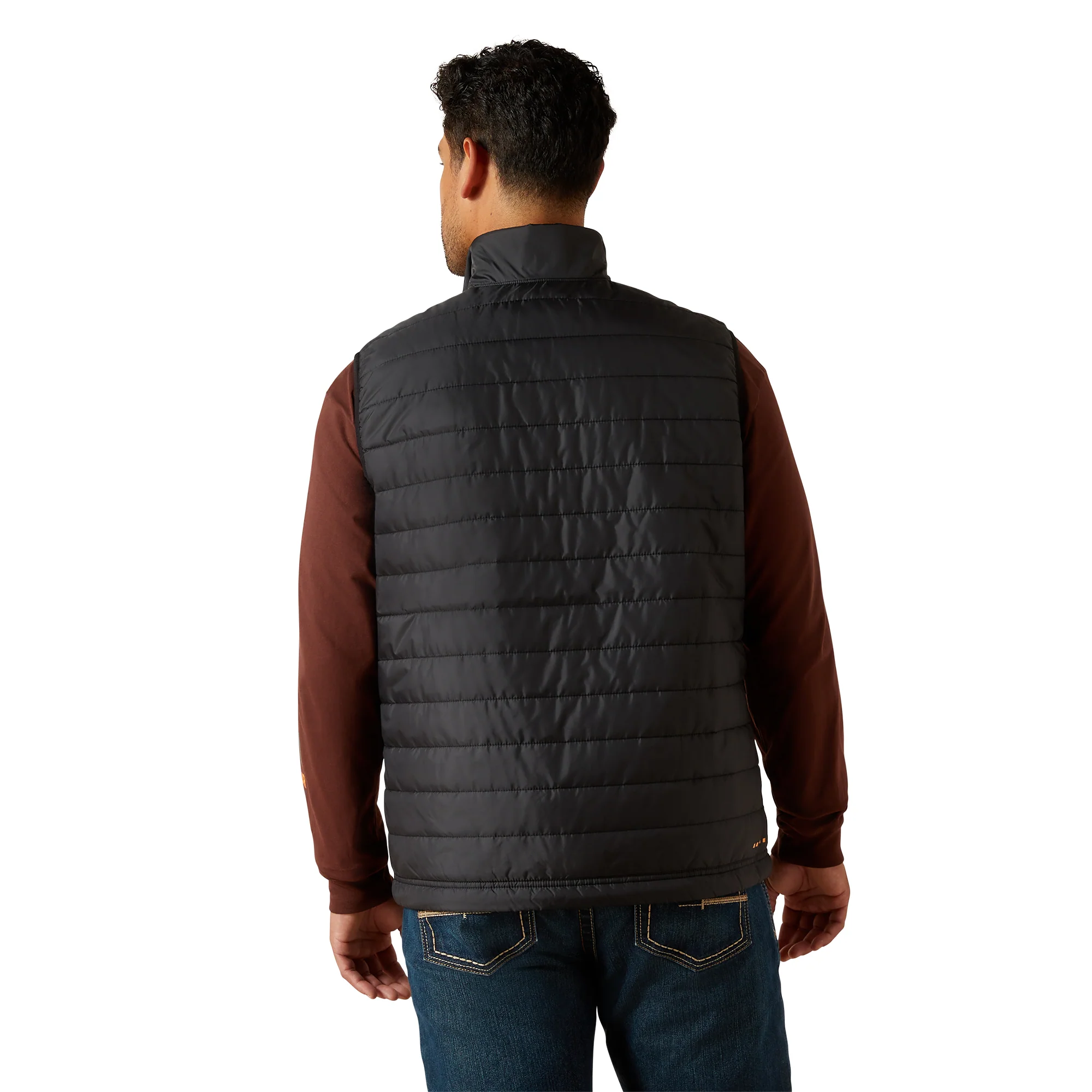 Ariat Mens Black Rebar Cordura Ripstop Lightweight Insulated Vest - Image 2