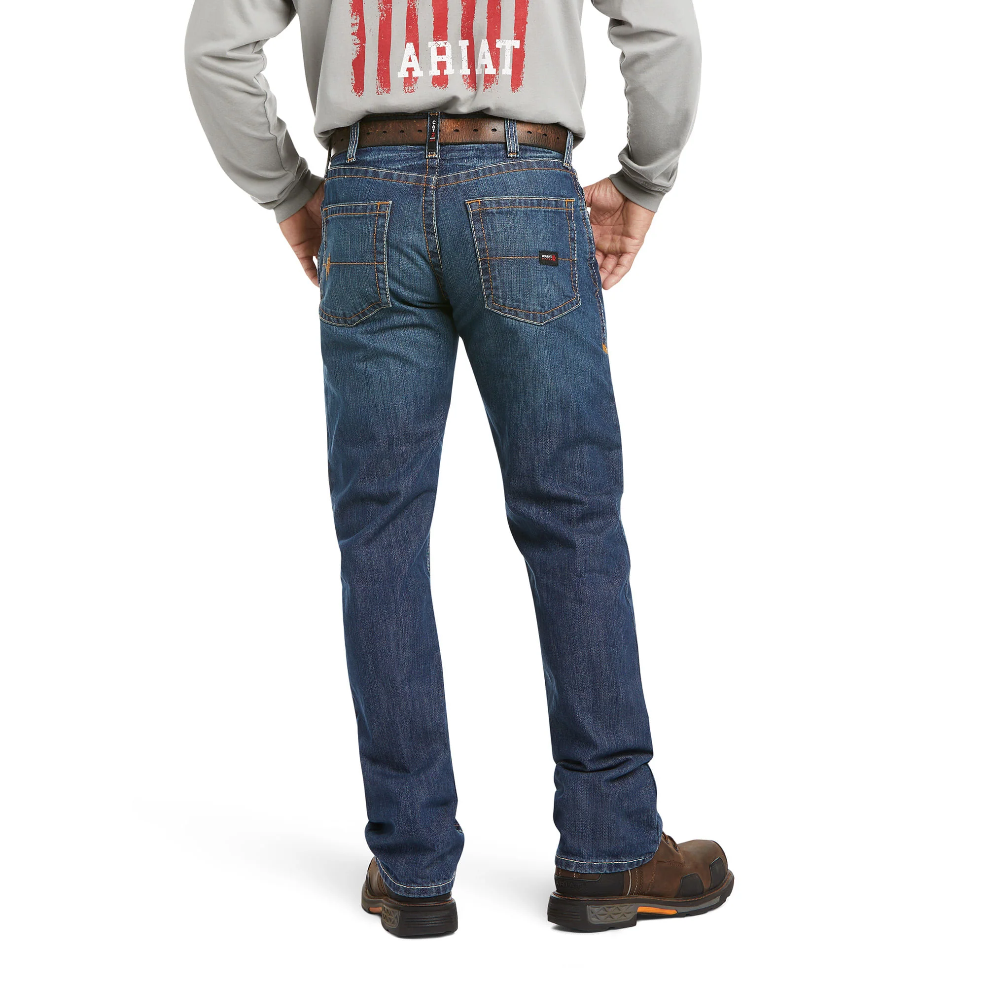 Ariat Mens FR M5 Straight Basic Stackable Straight Leg Jean - Image 2