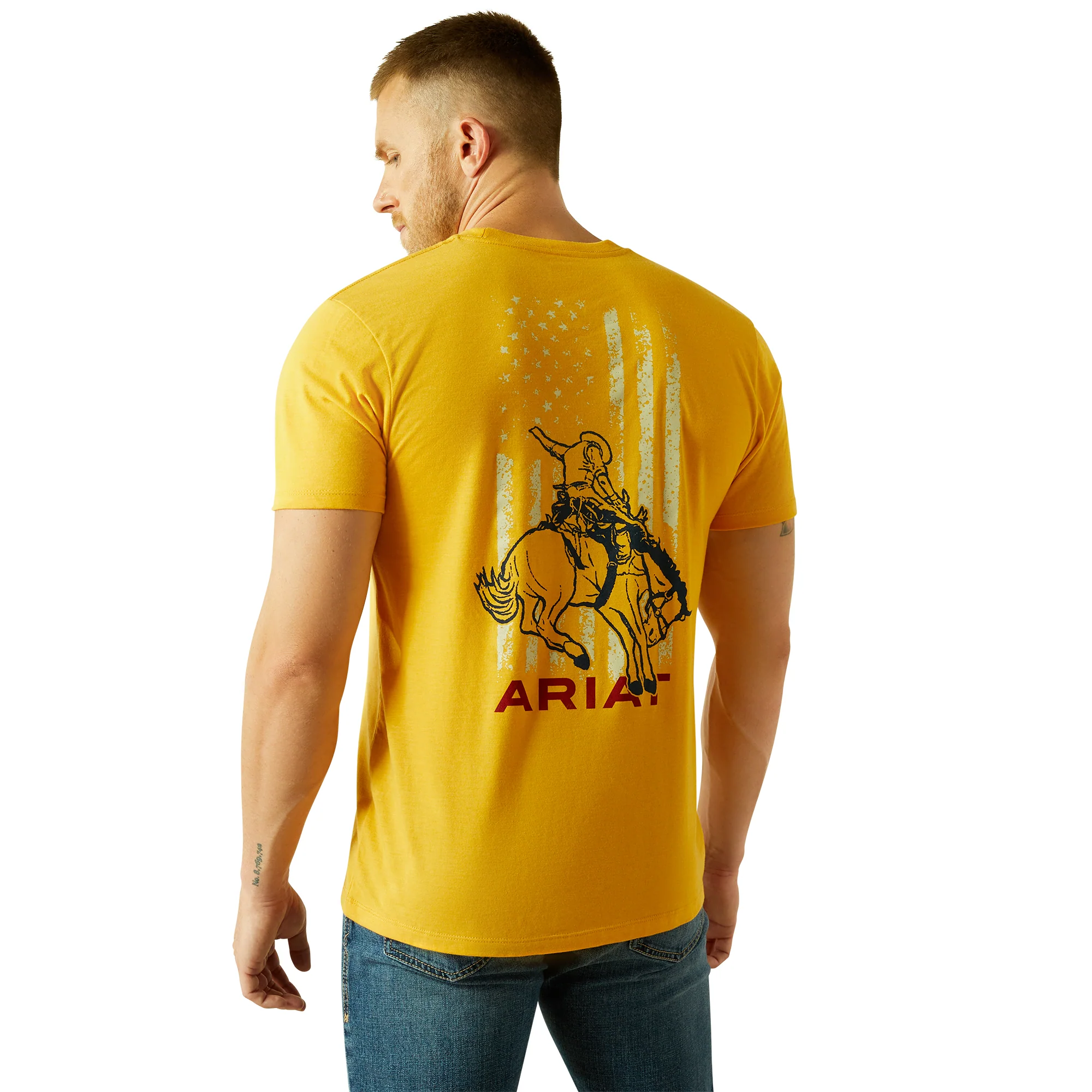 Ariat Mens Gold Rodeo Proud T-Shirt - Image 2