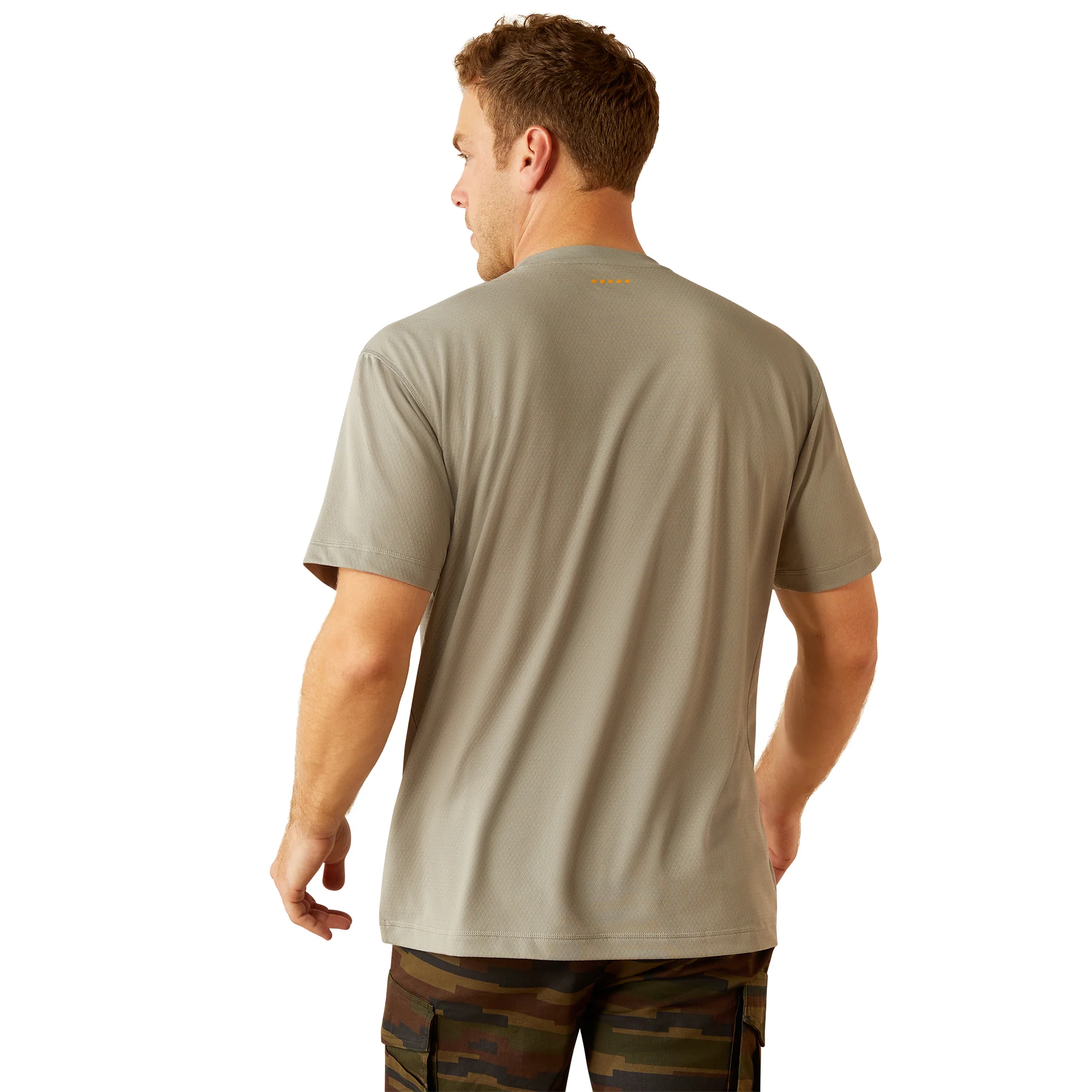 Ariat Mens Grey Rebar Heat Fighter Staple T-Shirt - Image 2