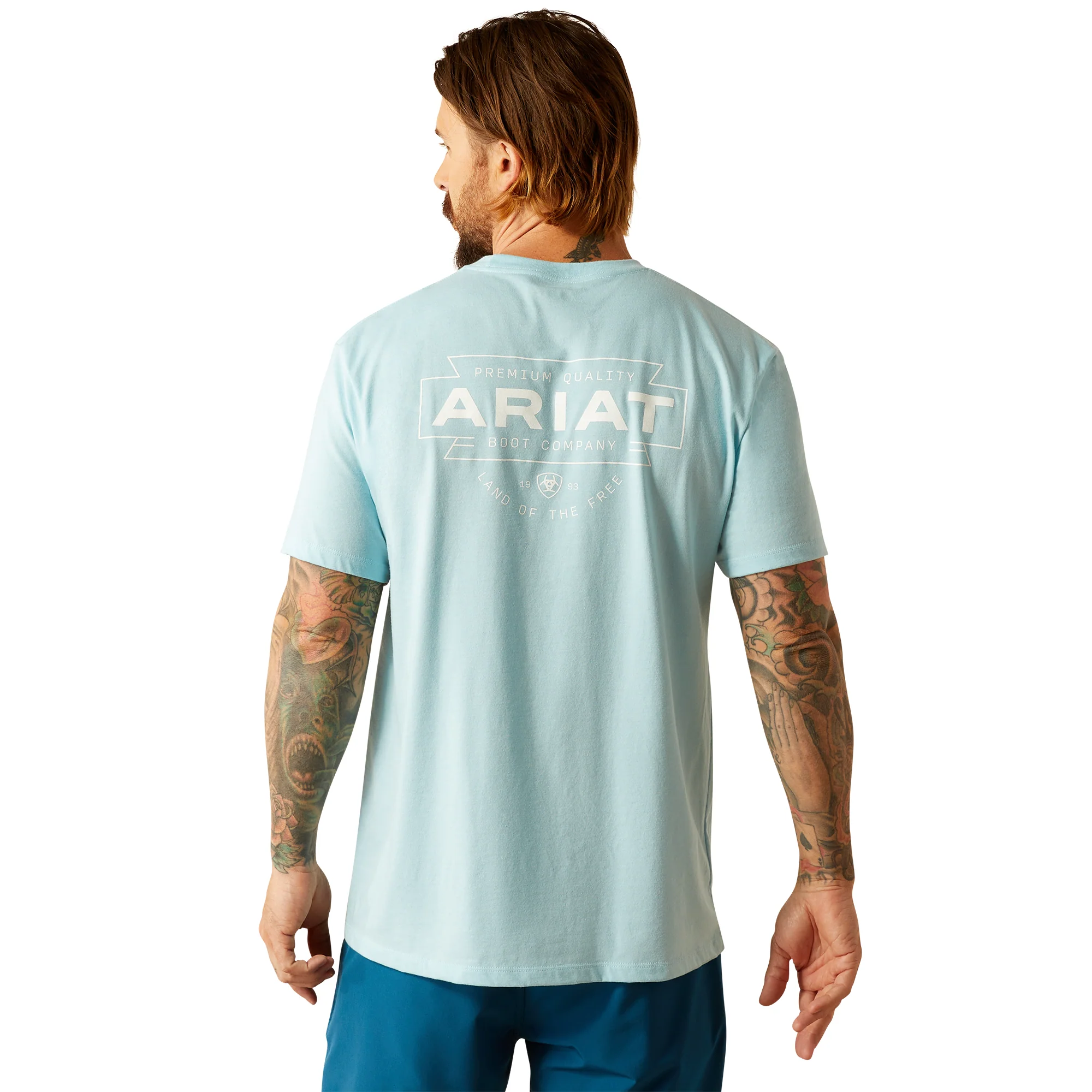 Ariat Mens Light Blue Southwest Simple T-Shirt - Image 2