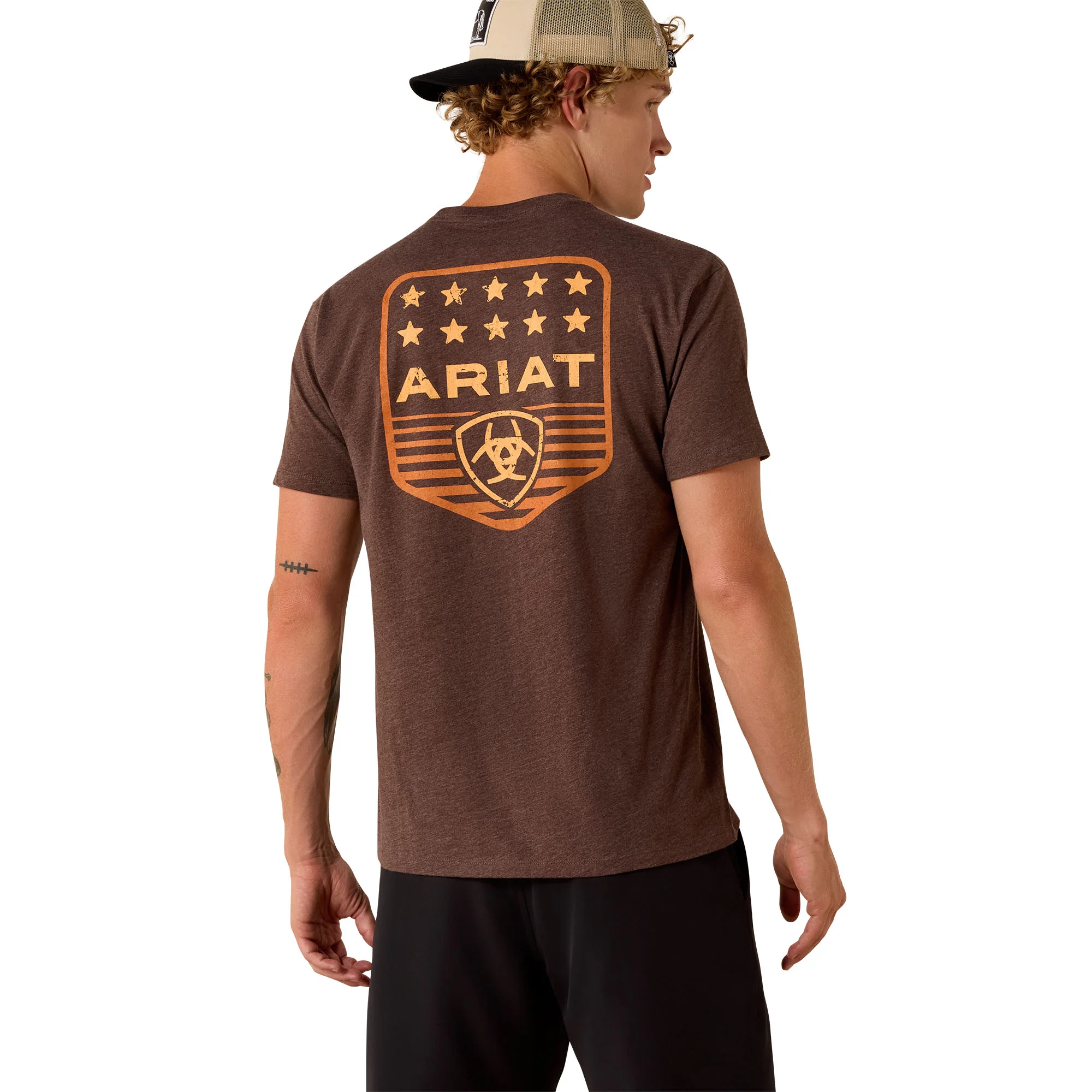 Ariat Mens Stripe Patriotic Badge T-Shirt - Image 2