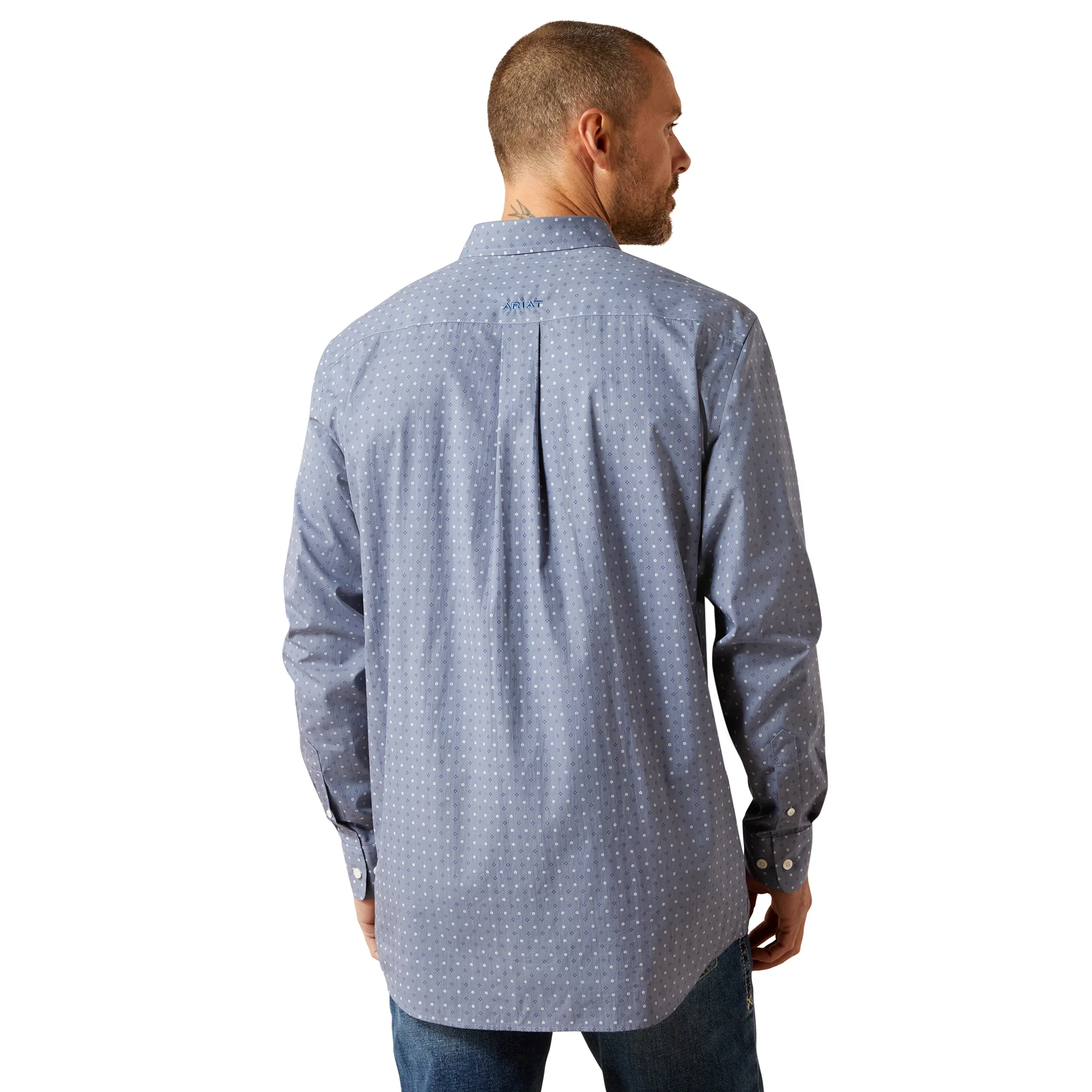 Ariat Mens Wrinkle Free Blaine Fitted Shirt - Image 2