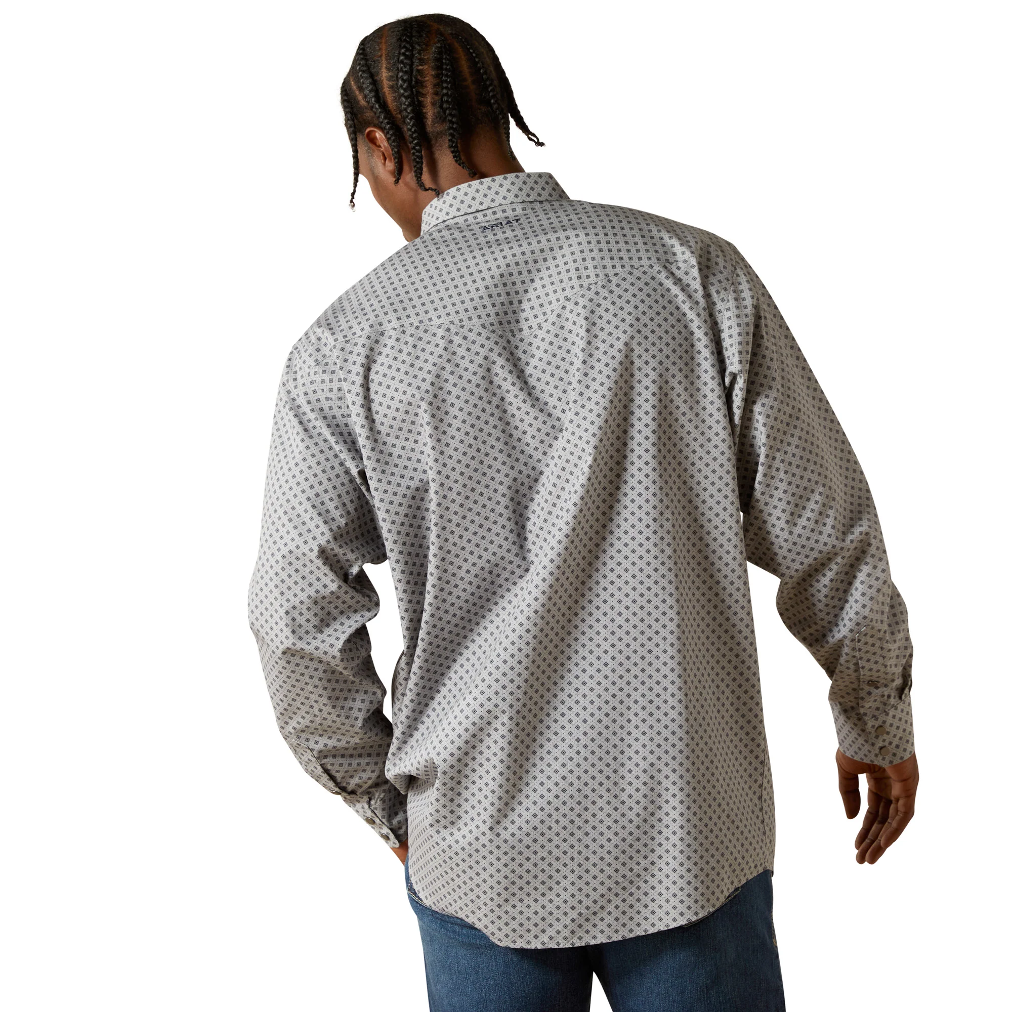 Ariat Mens Wrinkle Free Edward Classic Fit Shirt - Image 2