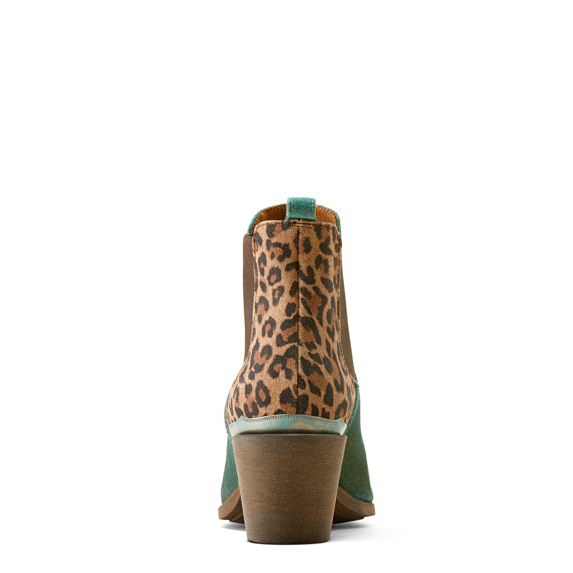 Ariat Womens Bradley Turquoise Leopard Booties - Image 3