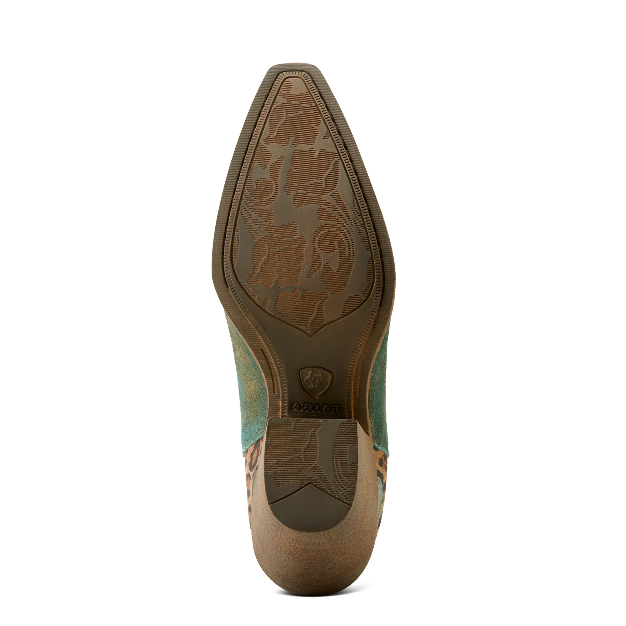 Ariat Womens Bradley Turquoise Leopard Booties - Image 4
