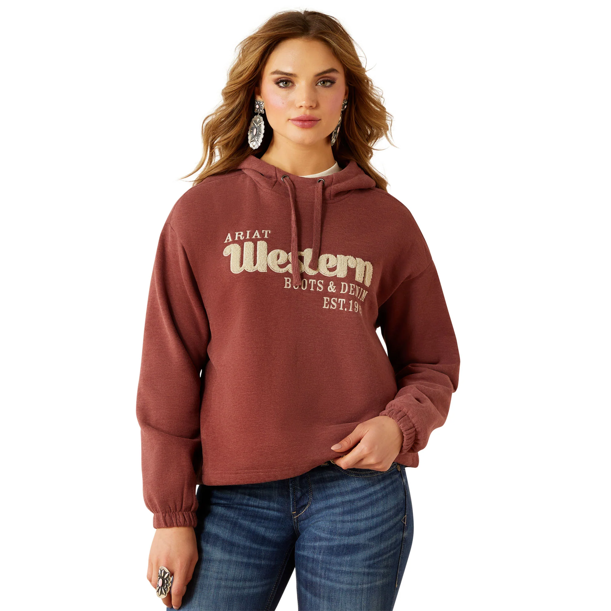 Ariat Womens Burnt Russet Western Sweater