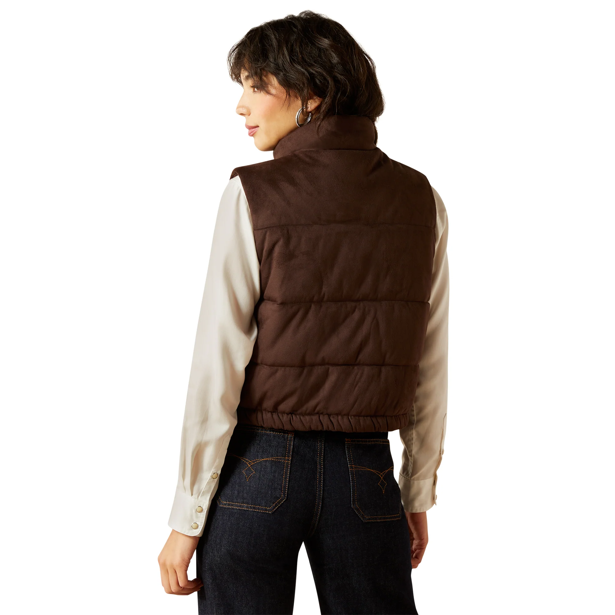Ariat Womens Swirls Faux Leather Vest - Image 2