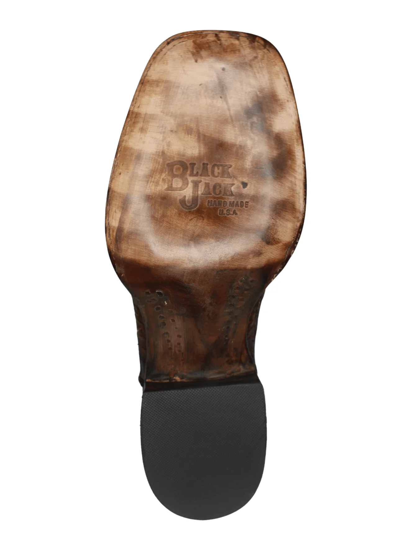 Black Jack Mens Brown Brushoff Caiman Tail Boots - Image 4