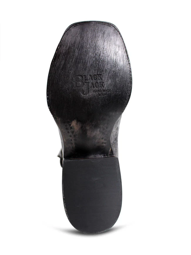 Black Jack Mens Caiman Smoke Grey Hornback Boots - Image 4