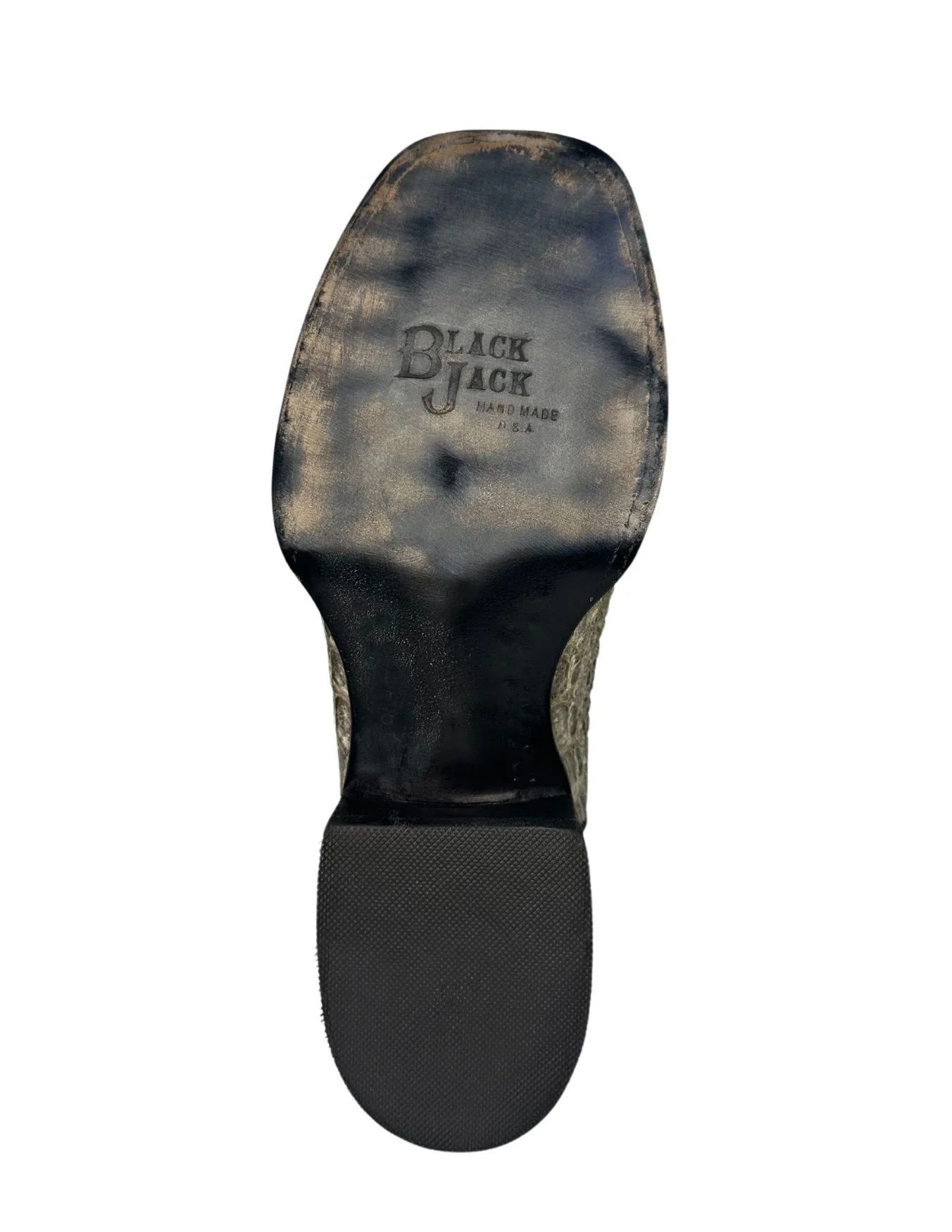 Black Jack Mens Black Top Natural Caiman Hornback Boots - Image 4