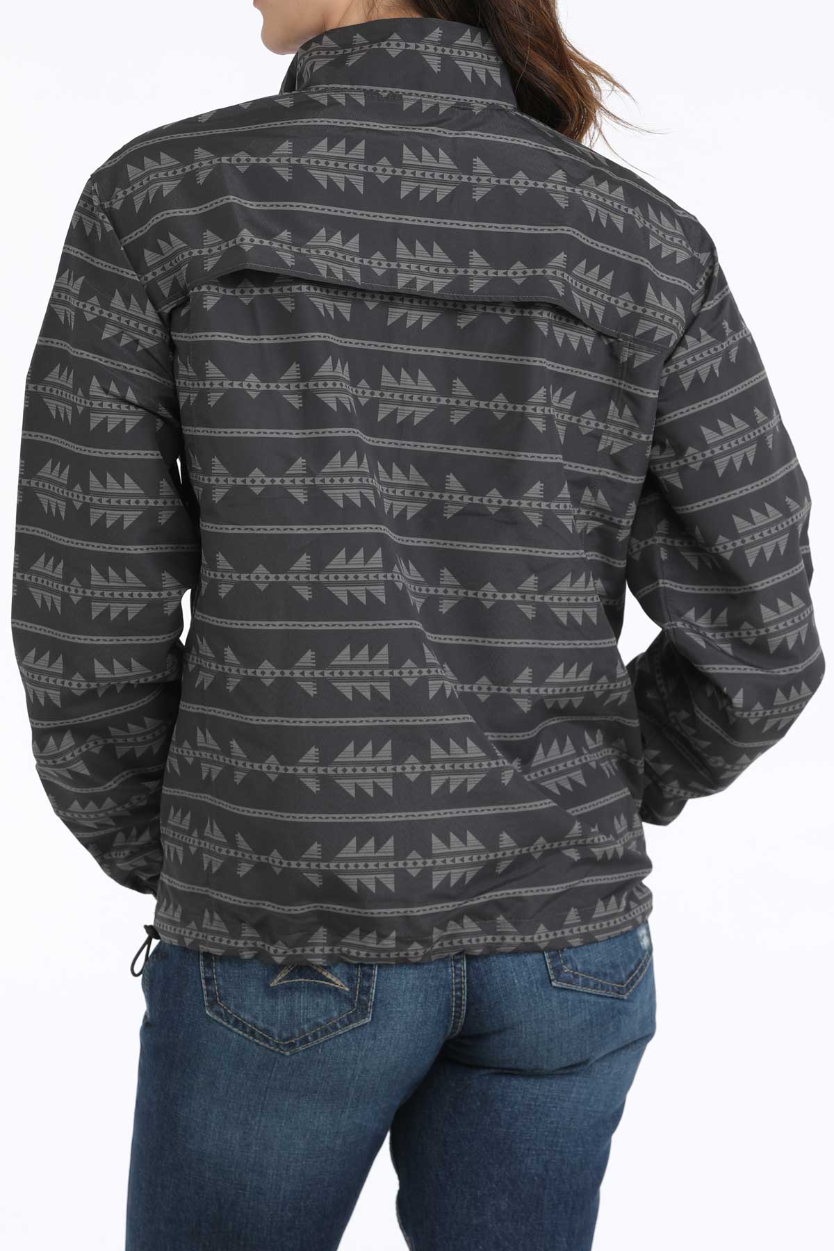 Cinch Womens Grey Printed Windbreaker - Image 2