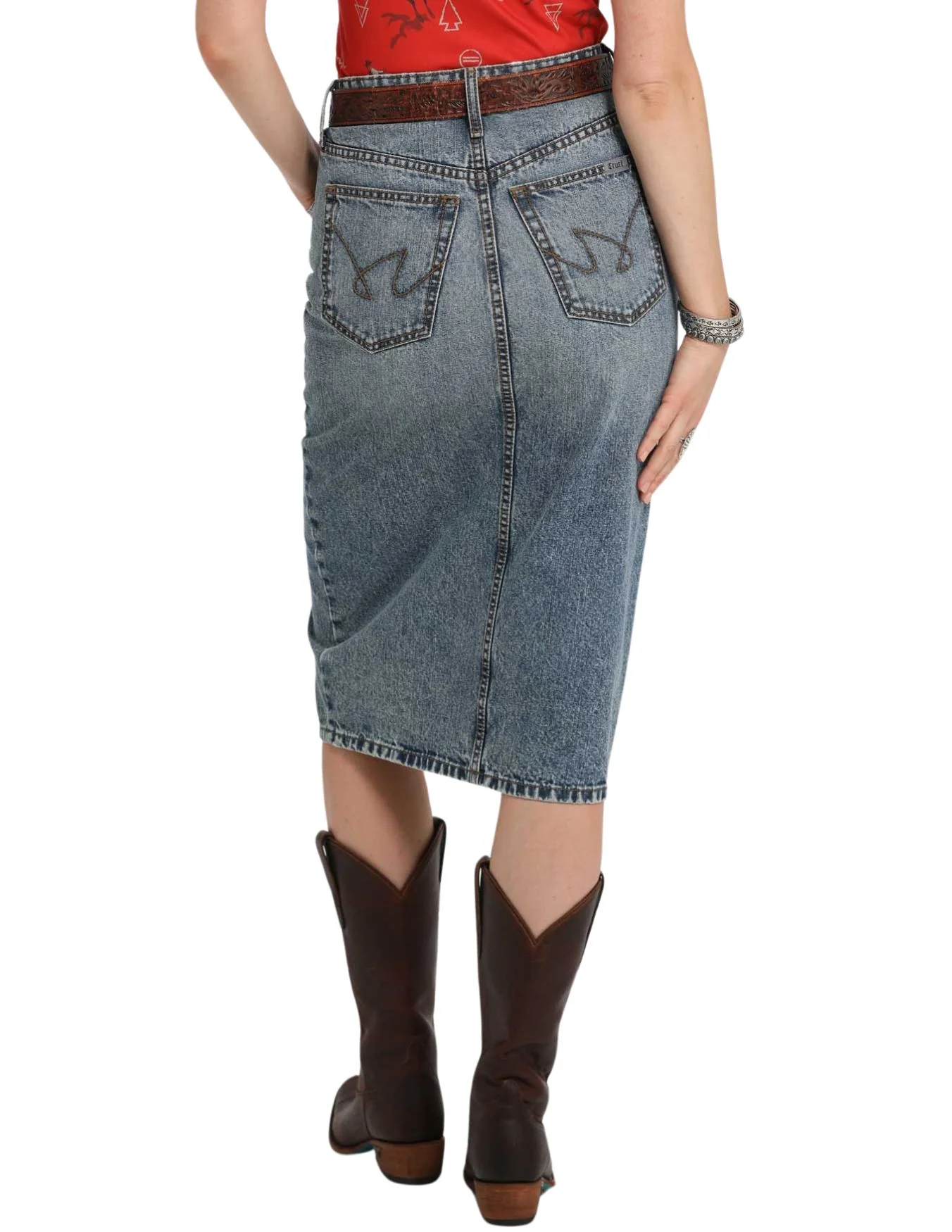 Cinch Womens Medium Stone Midi Skirt - Image 2