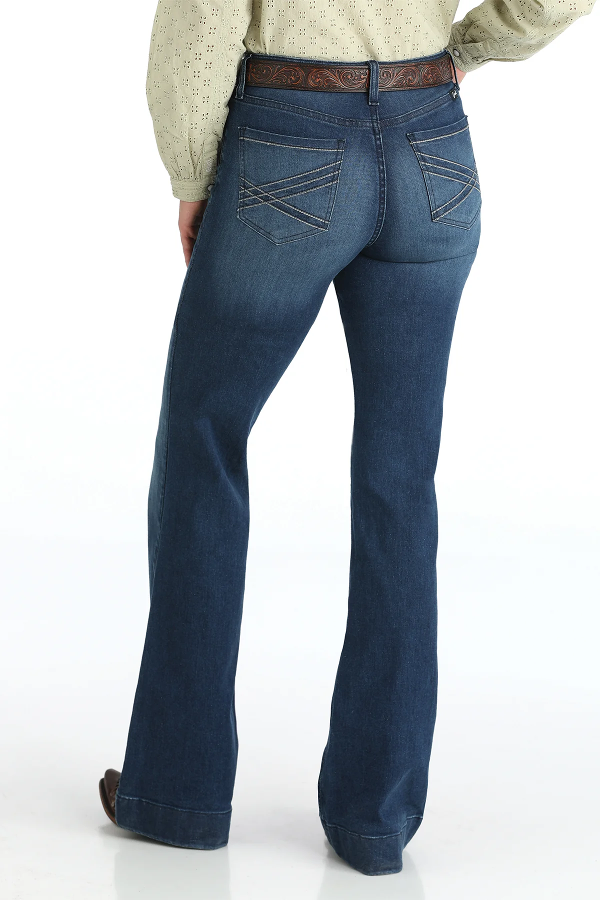 Cinch Womens Mila Dark Stone Trouser Jeans - Image 2