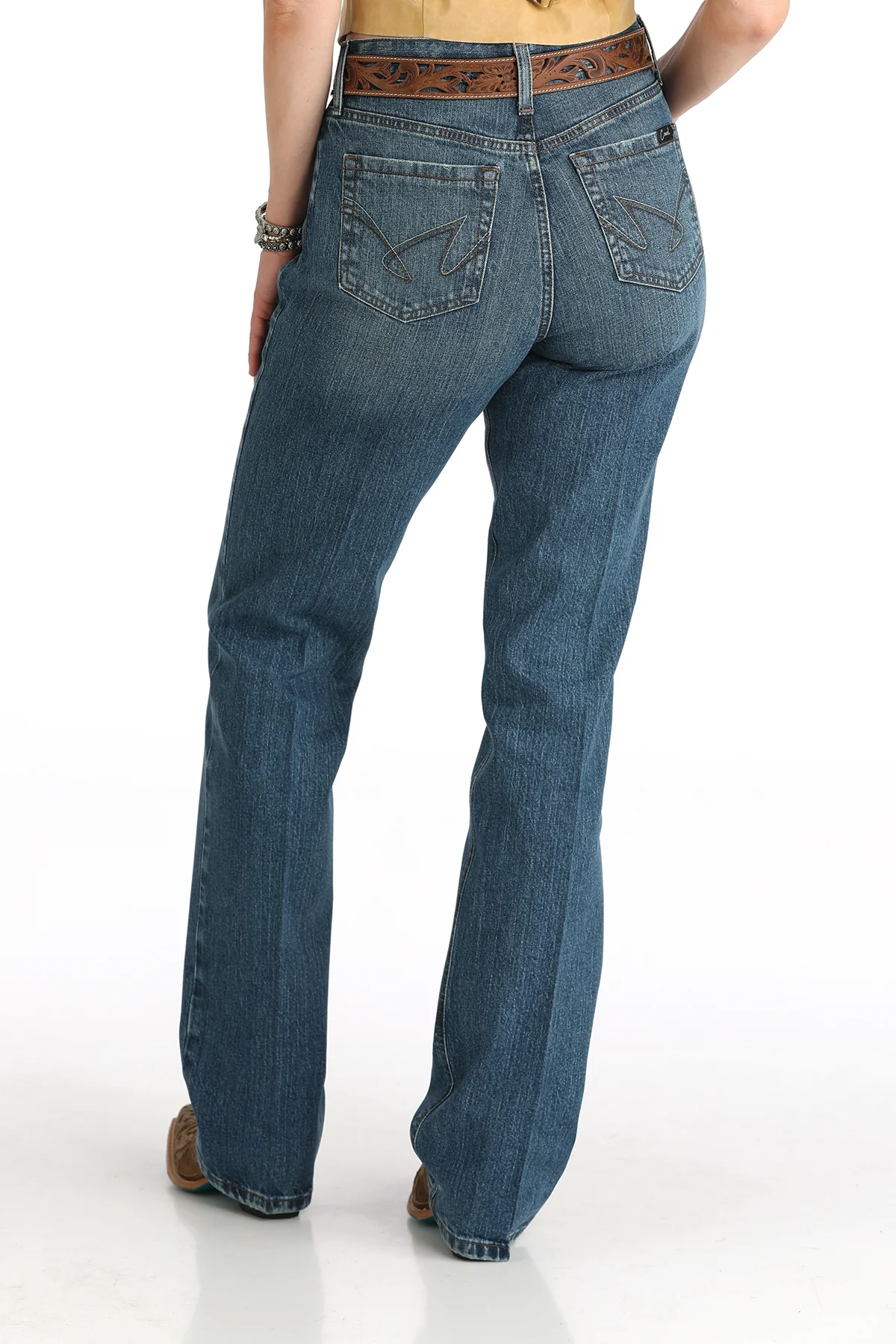 Cinch Womens Quinn Medium Stone Straight Leg Jeans - Image 2