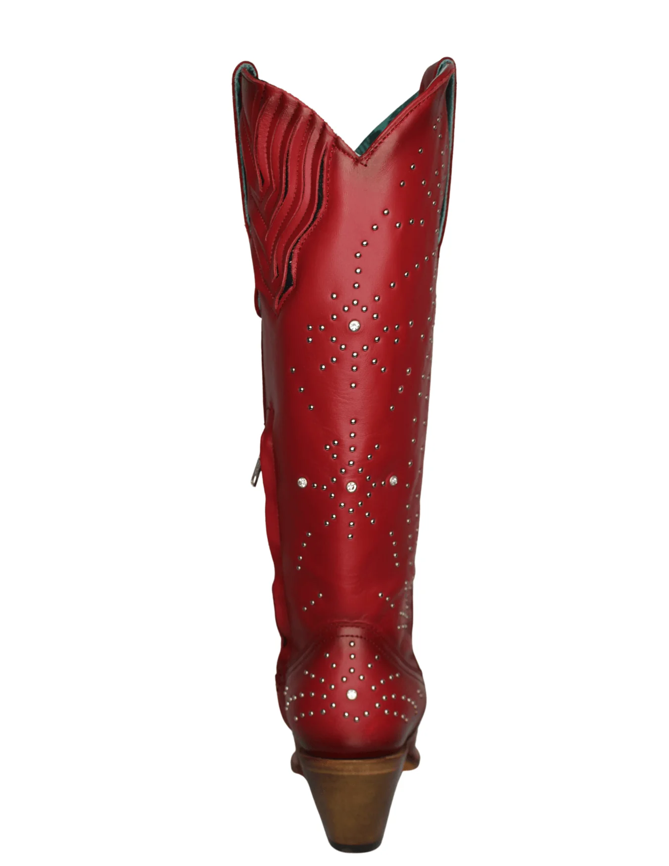 Corral Womens Red Crystal and Stud Sequence Tall Boots - Image 3