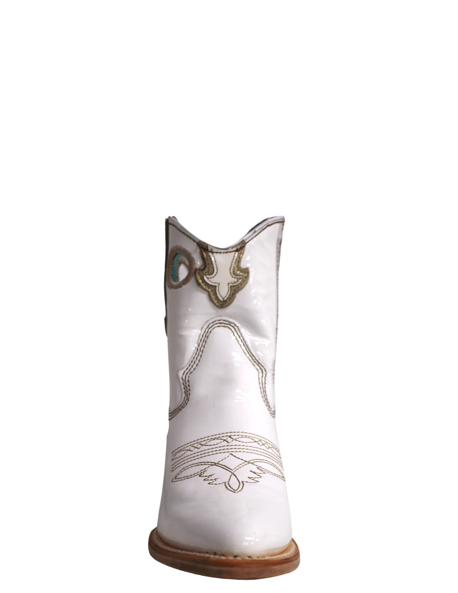 Corral Womens White Leather Overlay Booties - Image 3
