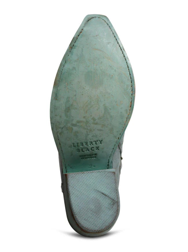Liberty Black Womens Distressed Turquoise Boots - Image 4