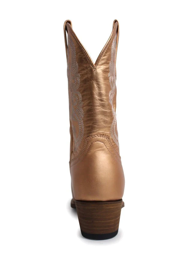 Macie Bean Womens Rose Gold Buckle Dreams Boots - Image 3