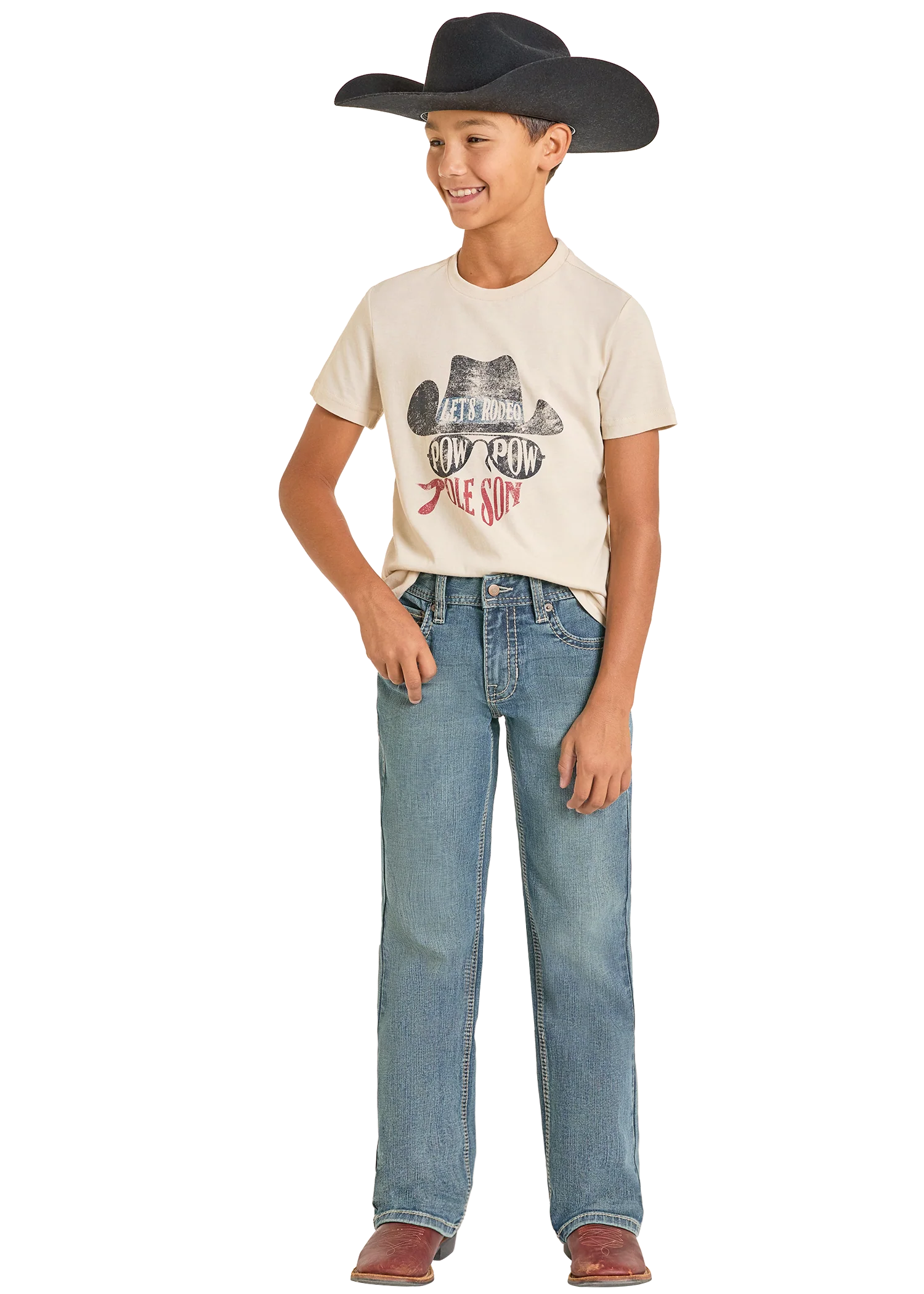 Panhandle Boys Two Tone Bootcut Jeans