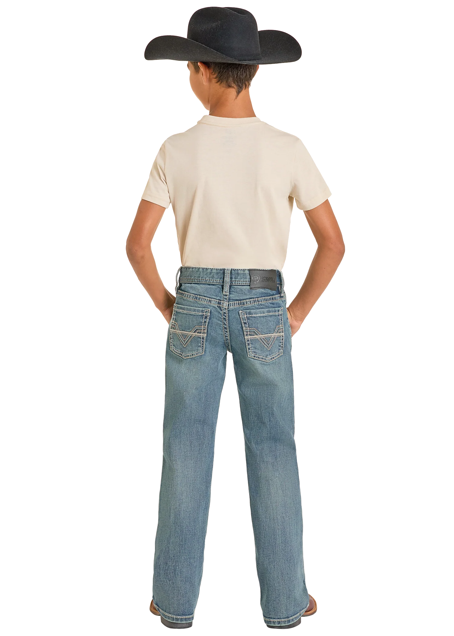 Panhandle Boys Two Tone Bootcut Jeans - Image 2