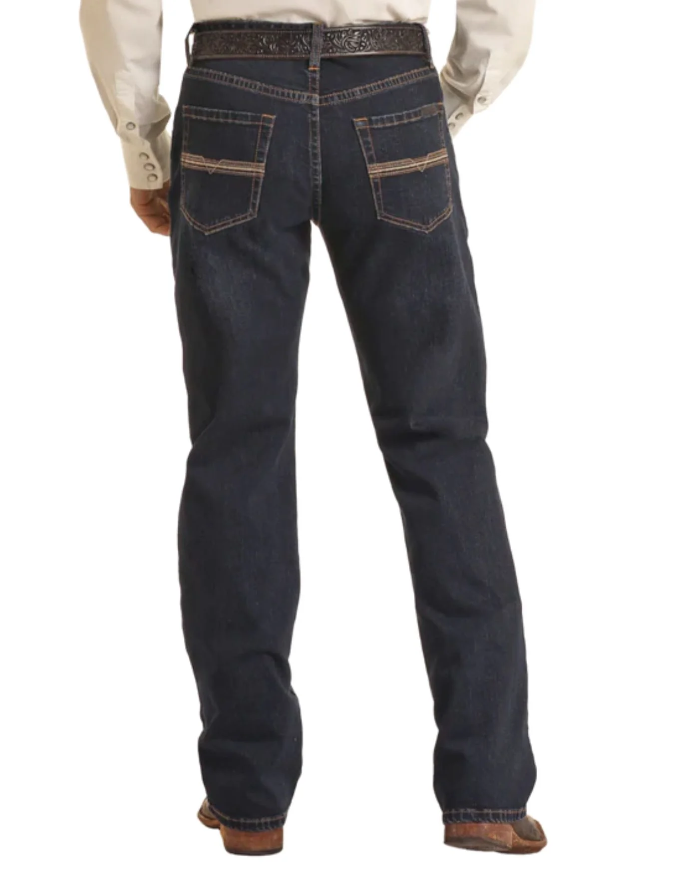 Panhandle Mens '46 Relaxed Fit Rope Stitch Stackable Bootcut Jeans - Image 2