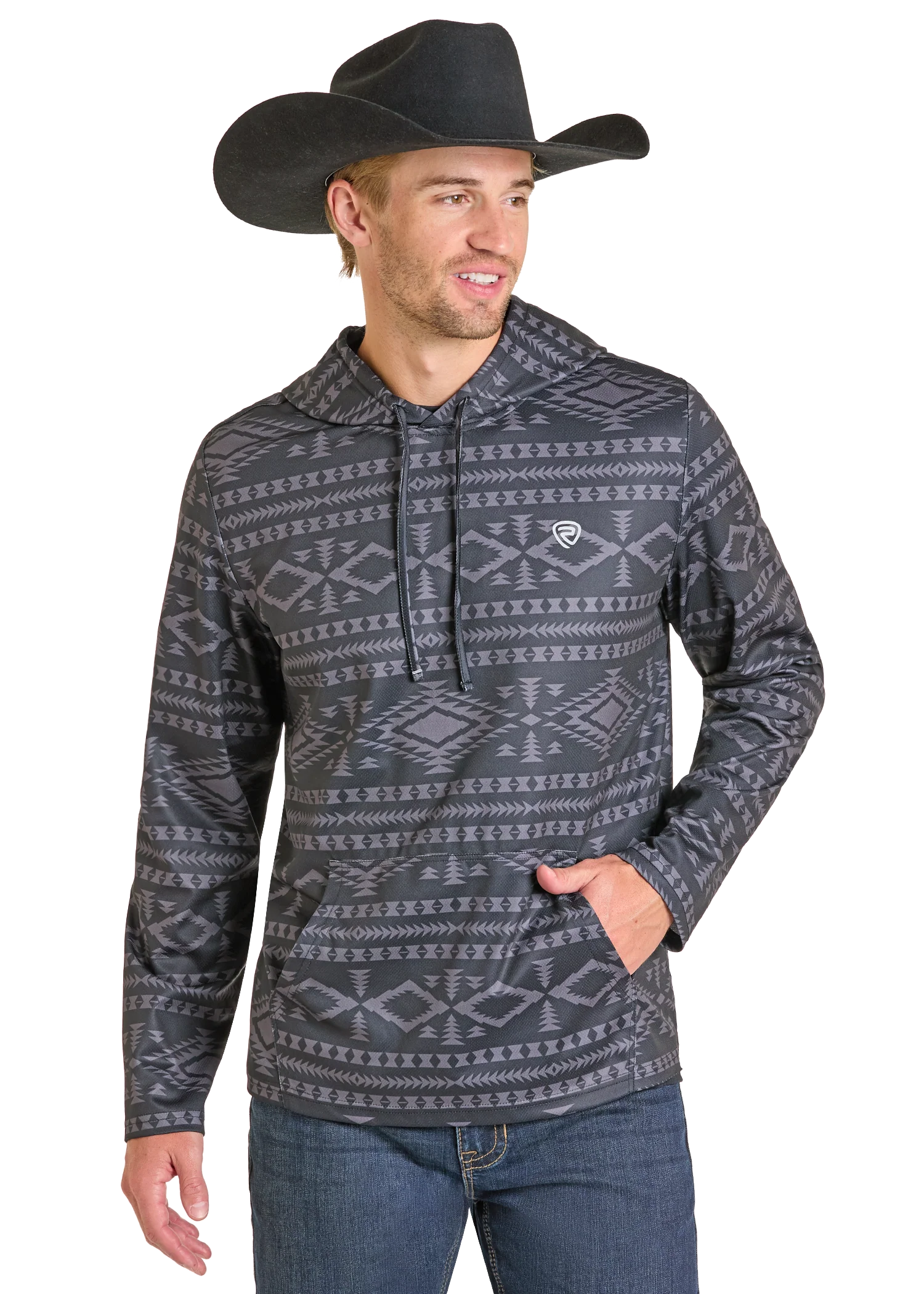 Panhandle Mens Aztec Performance Hoodie