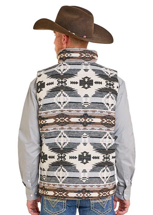 Panhandle Mens Aztec Reversible Vest - Image 2