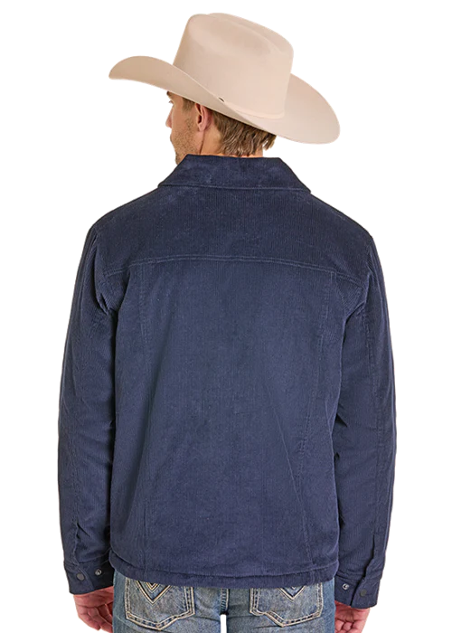 Panhandle Mens Navy Corduroy Jacket - Image 2