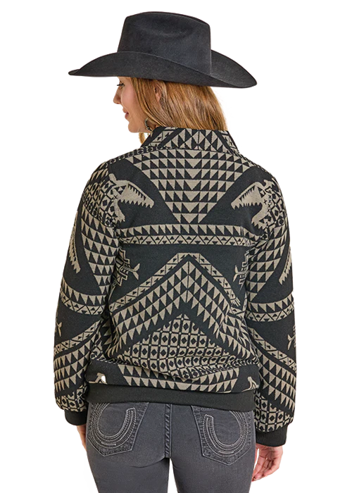 Panhandle Womens Aztec Bomber Jacket - Image 2