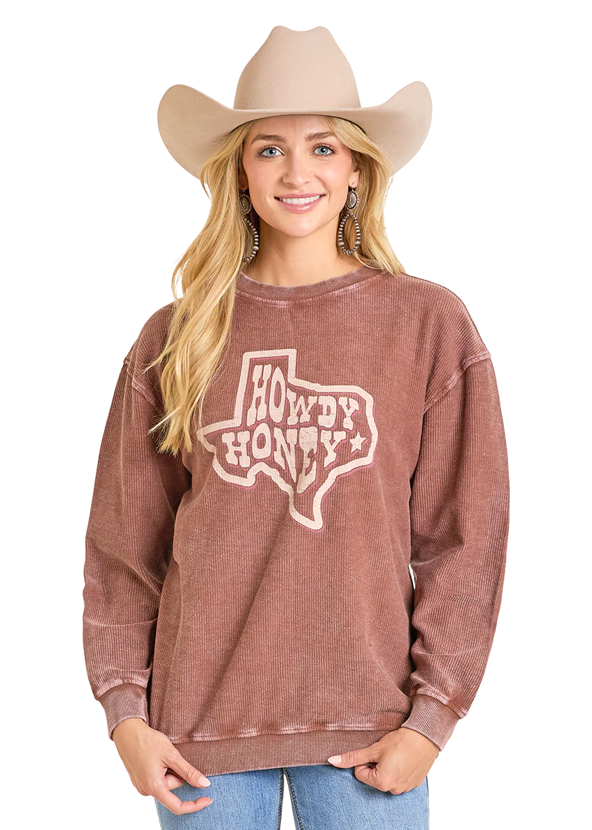 Panhandle Womens Howdy Honey Graphic Pullover