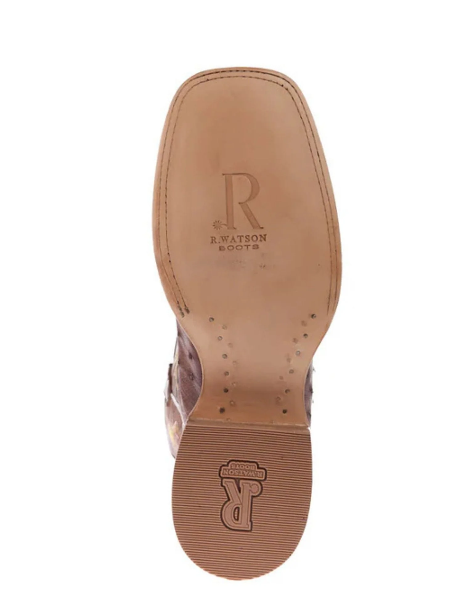 R. Watson Mens Brass Full Quill Ostrich Boots - Image 4