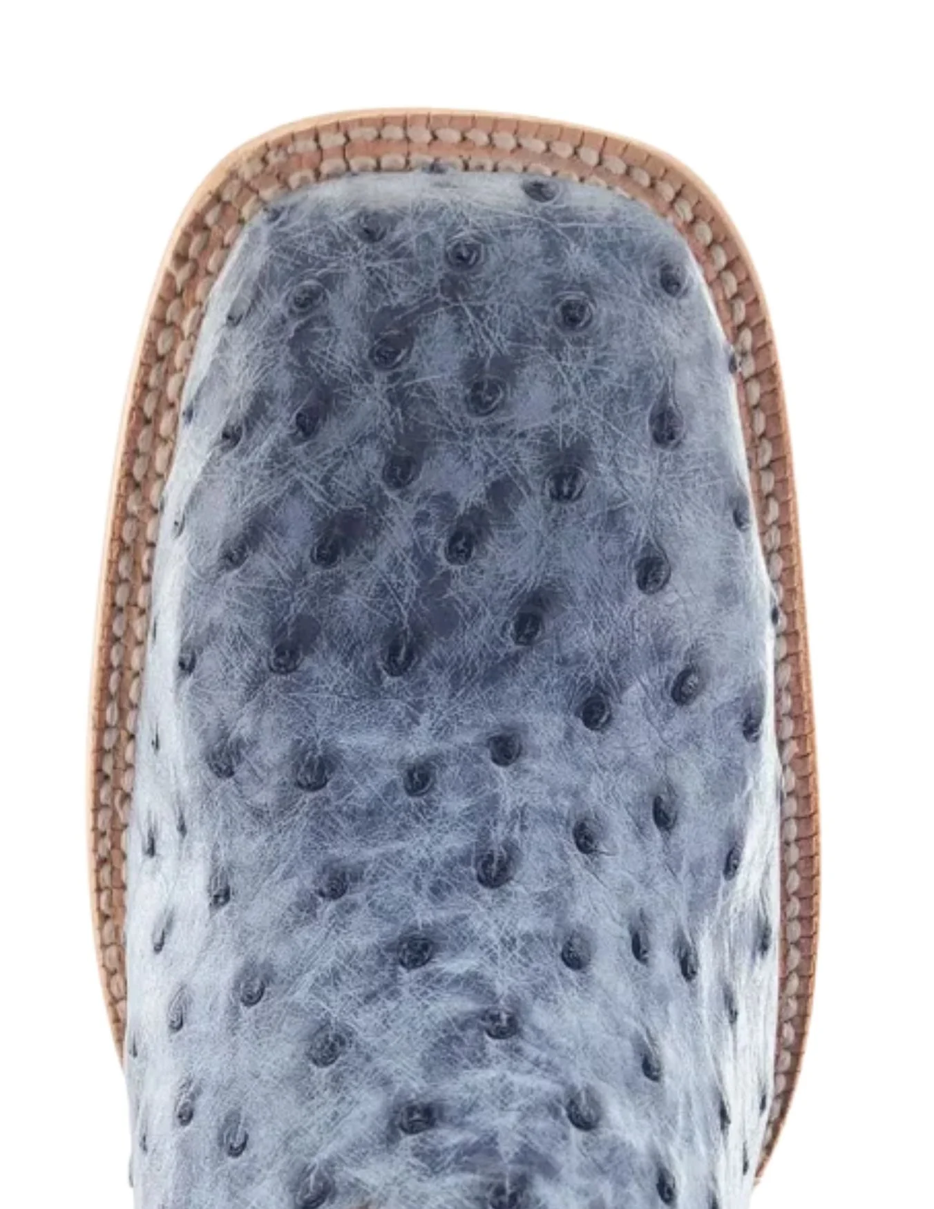 R. Watson Mens Denim Bruciato Full Quill Ostrich Boots - Image 4
