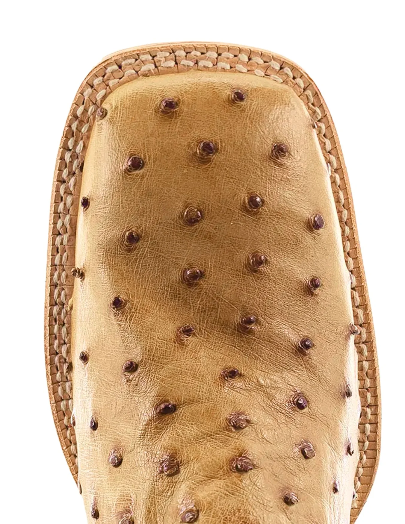 R. Watson Mens Full Quill Ostrich Wide Square Toe Boots - Image 3