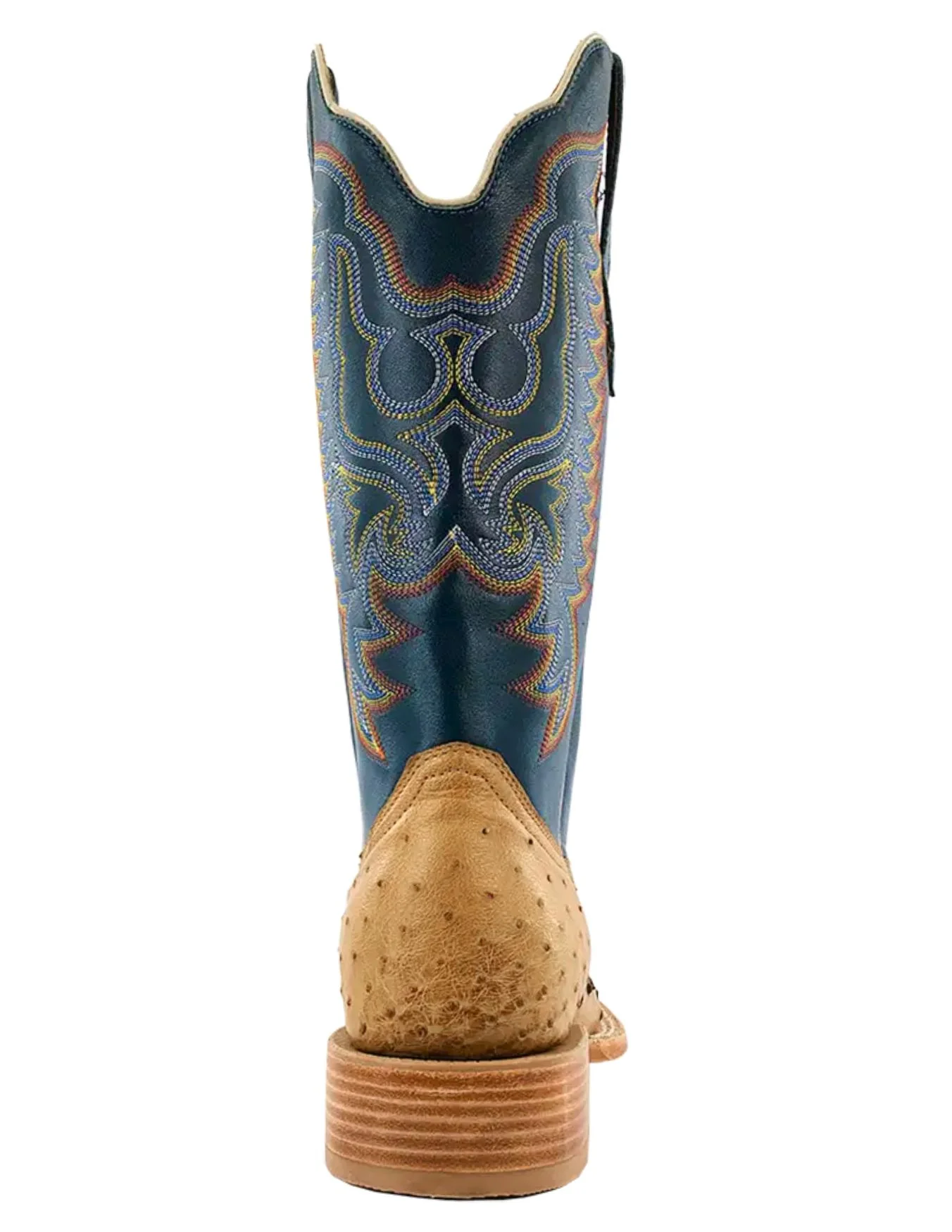R. Watson Mens Full Quill Ostrich Wide Square Toe Boots - Image 4