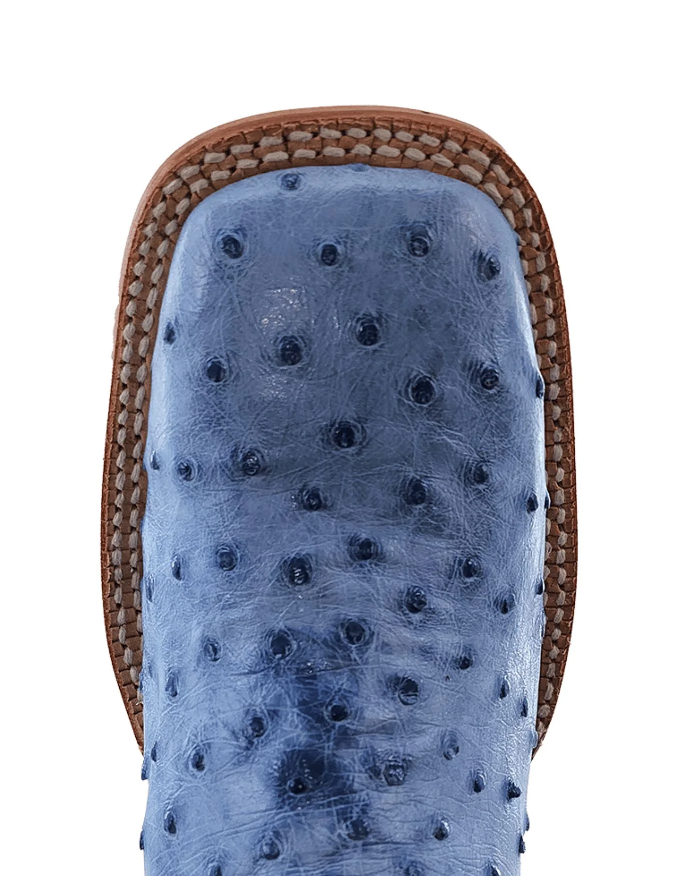 R. Watson Womens Denim Full Quill Ostrich Boots - Image 3