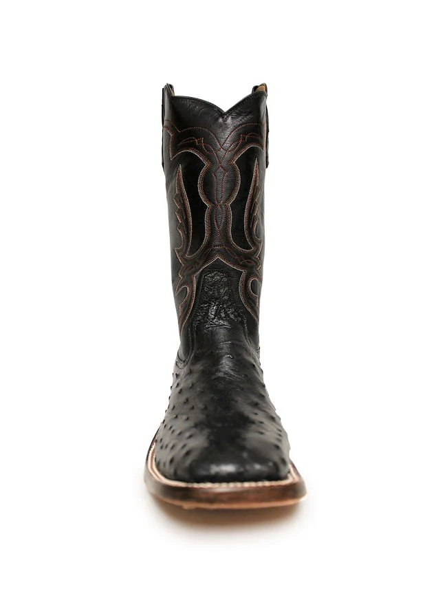 Rios Of Mercedes Mens Black Full Quill Ostrich Boots - Image 2