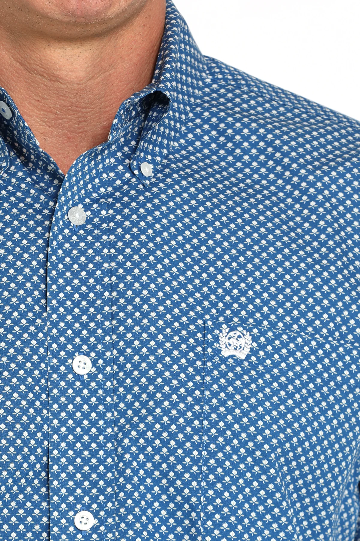 Cinch Mens Blue Long Sleeve Shirt - Image 2