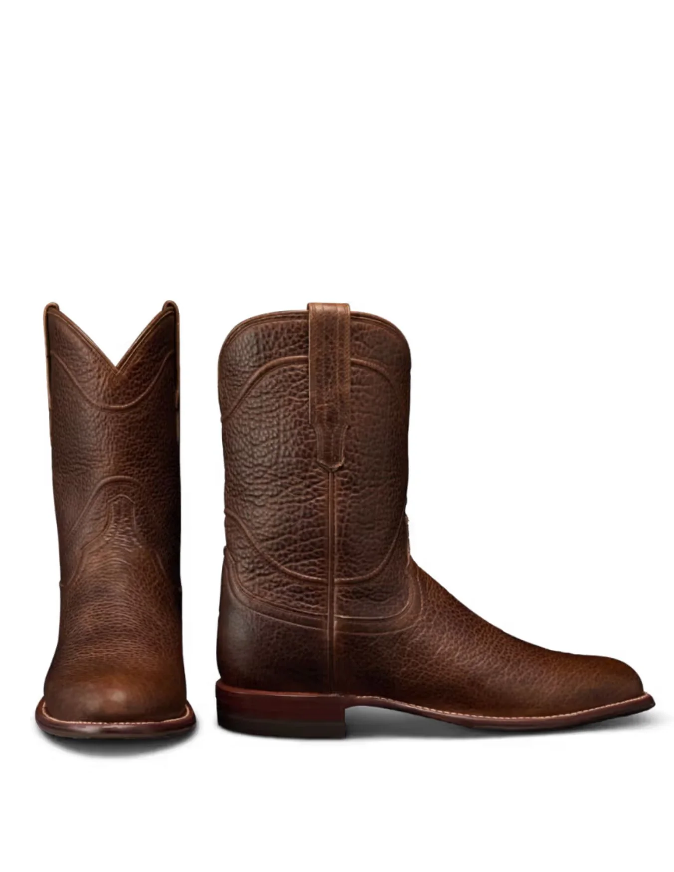 Tecovas Mens The Earl Tobacco Bison Boots - Image 4