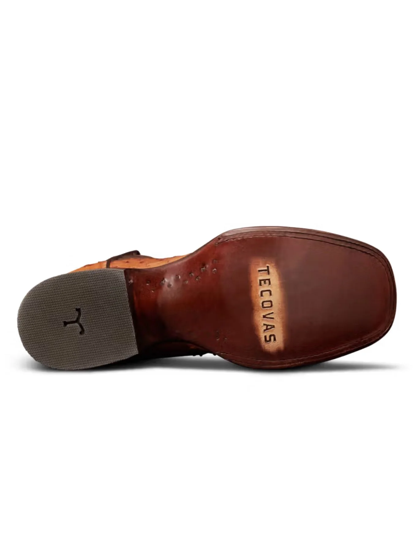 Tecovas Mens The Emmitt Pecan Ostrich Boots - Image 3