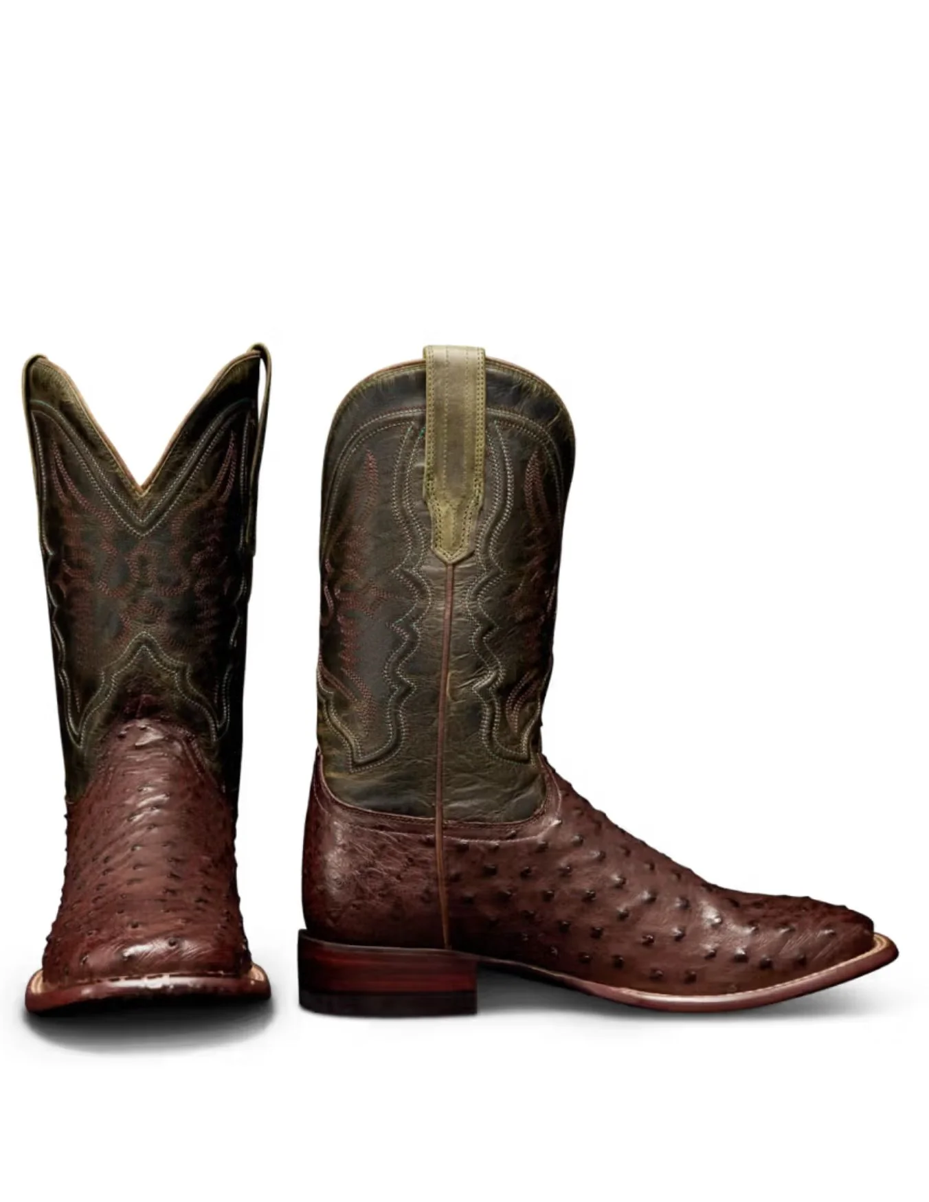 Tecovas Mens The Emmitt Tobacco Ostrich Boots - Image 4