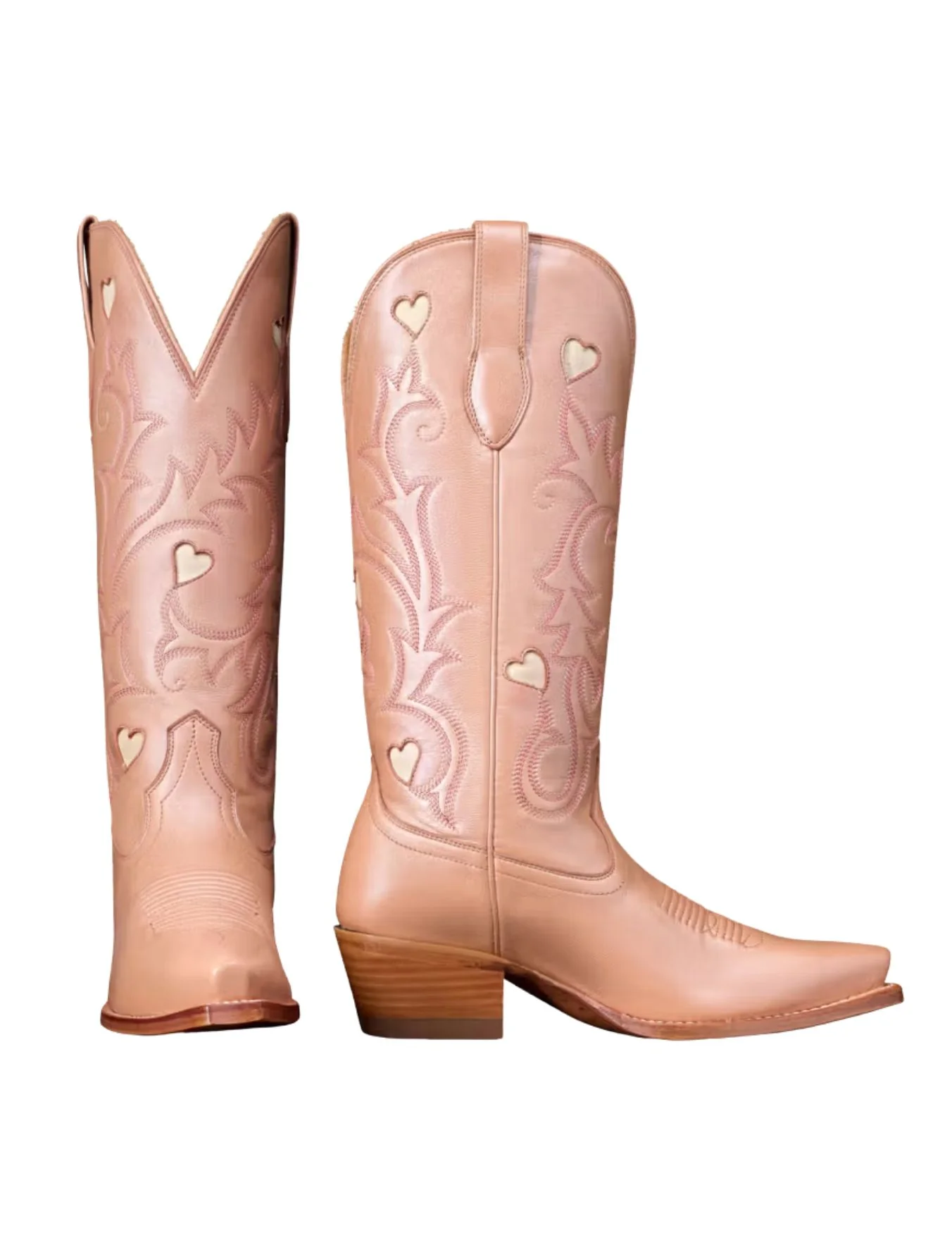 Tecovas Womens The Annie Rose Gold Heart Boots - Image 4