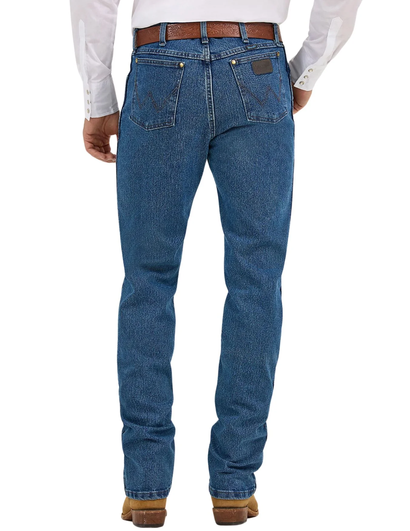 Wrangler Mens 47 Regular Advanced Comfort Stretch Mid Rise Regular Fit Boot Cut Jeans - Image 2